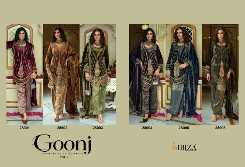 Goonj Vol 2 By Ibiza Viscose Velvet Designer Salwar Kameez 